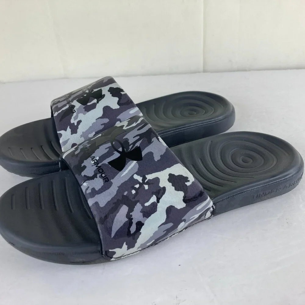 Under Armour Men Sz 8 Ignite Camo Slip On Slide Athletic‎ Comfort Sandals